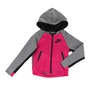 NIKE KIDS-Παιδική φλις ζακέτα NIKE KIDS NSWTCH FLC HOODIE γκρι- ροζ