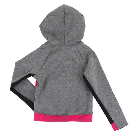 NIKE KIDS-Παιδική φλις ζακέτα NIKE KIDS NSWTCH FLC HOODIE γκρι- ροζ