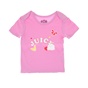 JUICY COUTURE KIDS-Βρεφικό t-shirt JUICY COUTURE KIDS RAINBOW LOVE ροζ