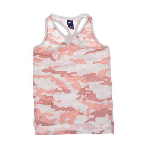 NIKE-Κοριτσίστικο αθλητικό τοπ NIKE G TANK NSW VNTG CAMO  πορτοκαλί