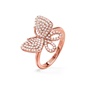 FOLLI FOLLIE-Γυναικείο ασημένιο δαχτυλίδι Folli Follie Wonderfly Rose Gold Plated 