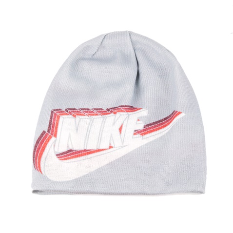 NIKE-Παιδικός σκούφος ΝΙΚΕ BEANIE REVERSIBLE γκρι-κόκκινο