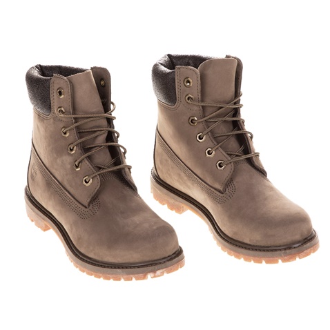 TIMBERLAND-Γυναικεία μποτάκια TIMBERLAND 6 INCH PREMIUM BOOT καφέ