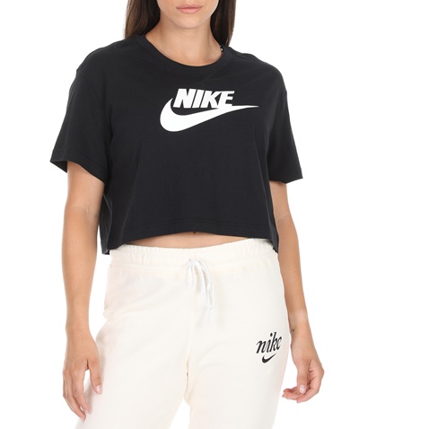 NIKE-Γυναικείο αθλητικό cropped top NIKE NSW ESSNTL CRP ICN FTR μαύρο