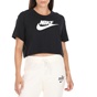 NIKE-Γυναικείο αθλητικό cropped top NIKE NSW ESSNTL CRP ICN FTR μαύρο