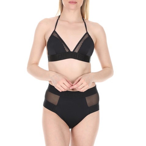 CK UNDERWEAR-Γυναικείο μαγιό σουτιέν CK UNDERWEAR MESH TRIANGLE-RP μαύρο