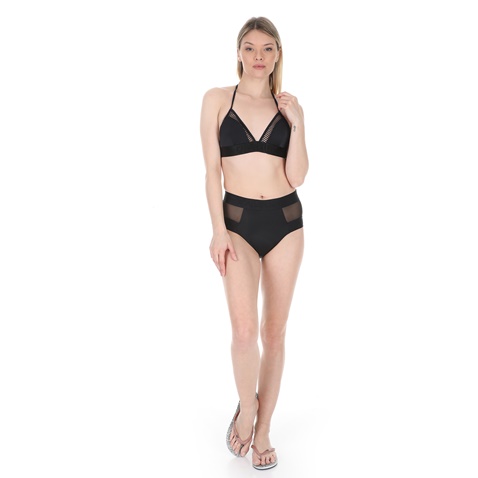 CK UNDERWEAR-Γυναικείο μαγιό σουτιέν CK UNDERWEAR MESH TRIANGLE-RP μαύρο