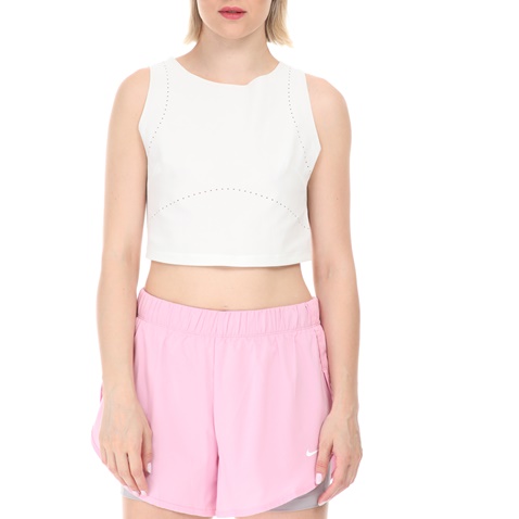 NIKE-Γυναικείο cropped top Nike Training Tank λευκό