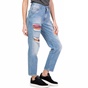 STAFF JEANS-Γυναικείο ψηλόμεσο τζιν παντελόνι MARYLIN STAFF με σκισίματα μπλε 