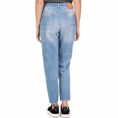 STAFF JEANS-Γυναικείο ψηλόμεσο τζιν παντελόνι MARYLIN STAFF με σκισίματα μπλε 