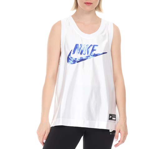 NIKE-Γυναικεία αθλητική φανέλα NIKE NSW JERSEY GLM DNK λευκή μπλε