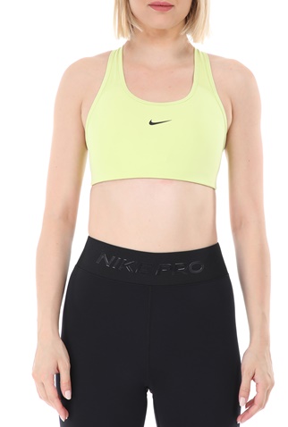 NIKE-Γυναικείο αθλητικό μπουστάκι NIKE SWOOSH BRA PAD κίτρινο