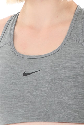 NIKE-Γυναικείο αθλητικό μπουστάκι NIKE SWOOSH BRA PAD γκρι