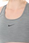 NIKE-Γυναικείο αθλητικό μπουστάκι NIKE SWOOSH BRA PAD γκρι