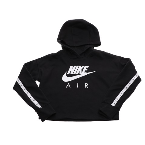 NIKE-Παιδική cropped φούτερ NIKE AIR NSW NIKE AIR CROP HOODIE μαύρη