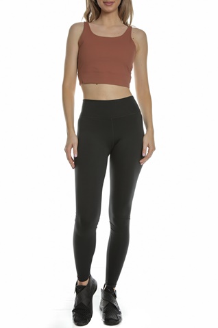 NIKE-Γυναικείο μπουστάκι NIKE YOGA LUXE CROP TANK κοραλί