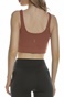 NIKE-Γυναικείο μπουστάκι NIKE YOGA LUXE CROP TANK κοραλί