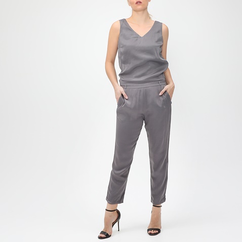 BOSS-Γυναικεία ολόσωμη φόρμα BOSS Aloyette Jumpsuit γκρι