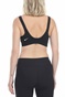 NIKE-Γυναικείο μπουστάκι  NIKE SWOOSH MTLC LOGO BRA PAD λευκό-μαύρο