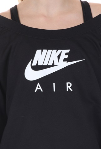 NIKE-Γυναικεία φούτερ μπλούζα NIKE NSW AIR CREW OS FLC μαύρη