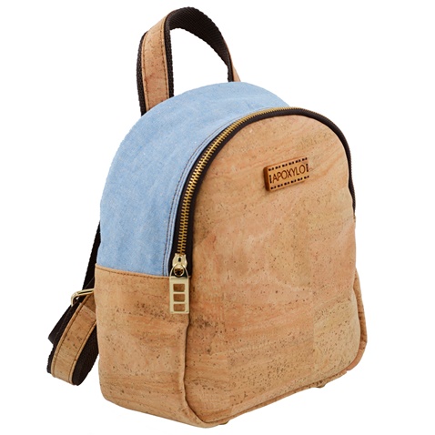 APOXYLO-Γυναικείο backpack APOXYLO 352.2 MINI FASHION εκρού μπλε