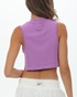 NIKE-Γυναικείο αθλητικό cropped top NIKE CZ9341 W NSW AIR TANK RIB μοβ λευκό