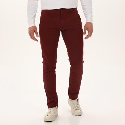 TOMMY HILFIGER-Ανδρικό chino παντελόνι TOMMY HILFIGER DM0DM10071 μπορντό