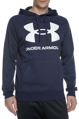 UNDER ARMOUR-Ανδρική φούτερ μπλούζα UNDER ARMOUR 1357093 UA Rival Fleece Big Logo μπλε