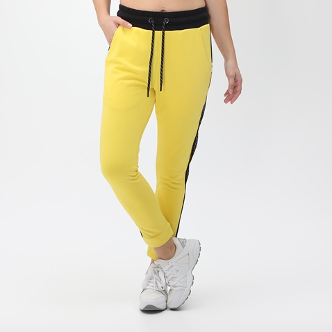 BODYTALK-Γυναικείο παντελόνι φόρμας BODYTALK LUXREDEFINEDW LOOSE JOGGER κίτρινο μαύρο