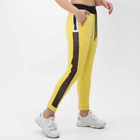 BODYTALK-Γυναικείο παντελόνι φόρμας BODYTALK LUXREDEFINEDW LOOSE JOGGER κίτρινο μαύρο