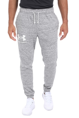 UNDER ARMOUR-Ανδρικό παντελόνι φόρμας UNDER ARMOUR RIVAL TERRY JOGGER γκρι