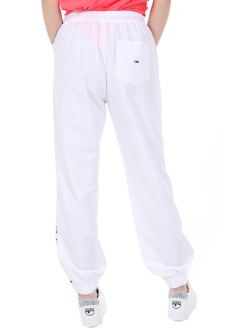 TOMMY HILFIGER-Γυναικείο παντελόνι φόρμας TOMMY HILFIGER JOGGER TAPE RELAXED λευκό