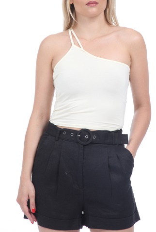 KENDALL + KYLIE-Γυναικείο cropped top KENDALL + KYLIE μπεζ