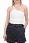 KENDALL + KYLIE-Γυναικείο cropped top KENDALL + KYLIE μπεζ