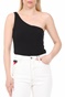 KENDALL + KYLIE-Γυναικείο κορμάκι KENDALL + KYLIE ONE SHOULDER BODY μαύρο