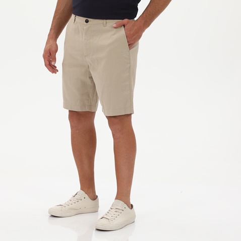 LES DEUX-Ανδρική chino βερμούδα LES DEUX LDM511014 Pino Linen-Tencel μπεζ