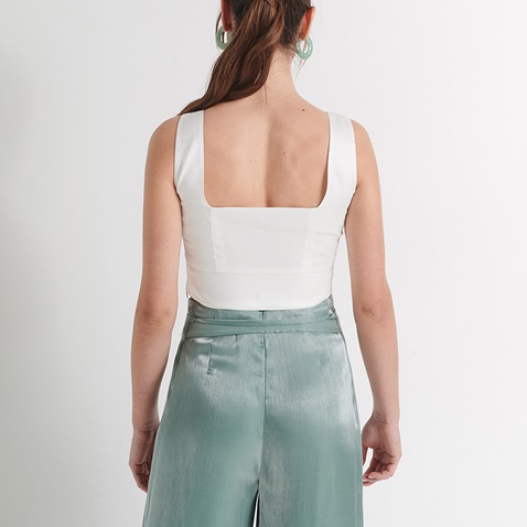 ATTRATTIVO-Γυναικείο cropped top ATTRATTIVO λευκό