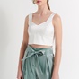 ATTRATTIVO-Γυναικείο cropped top ATTRATTIVO λευκό