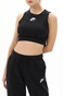 NIKE-Γυναικείο αθλητικό cropped top NIKE DM6069 W NSW AIR RIB TANK μαύρο