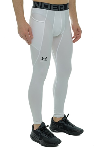 UNDER ARMOUR-Ανδρικό αθλητικό κολάν UNDER ARMOUR 1361586 UA HG λευκό