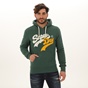 SUPERDRY-Ανδρική φούτερ μπλούζα SUPERDRY SD0APM2011391A000000 πράσινη