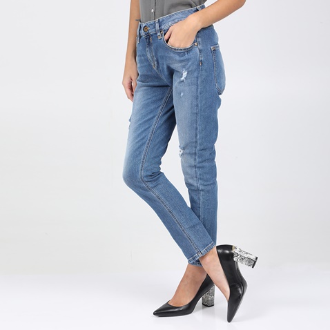 STAFF JEANS-Γυναικείο jean παντελόνι STAFF JEANS MINA μπλε