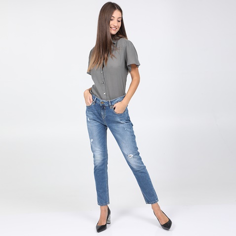 STAFF JEANS-Γυναικείο jean παντελόνι STAFF JEANS MINA μπλε