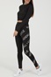 KENDALL + KYLIE-Γυναικείο cropped top KENDALL + KYLIE W ACTIVE OPENBACK LS μαύρο