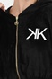 KENDALL + KYLIE-Γυναικεία cropped ζακέτα KENDALL + KYLIE ACTIVE VELVET CROPPED μαύρη