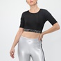 BODYTALK-Γυναικείο cropped top BODYTALK FOCUSW FLASH μαύρη