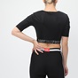 BODYTALK-Γυναικείο cropped top BODYTALK FOCUSW FLASH μαύρη