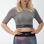 BODYTALK-Γυναικείο cropped top BODYTALK FOCUSW FLASH ασημί γκρι