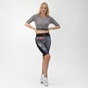 BODYTALK-Γυναικείο cropped top BODYTALK FOCUSW FLASH ασημί γκρι