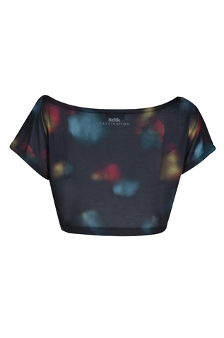 BODY TALK-Γυναικεία crop top μπλούζα BODYTALK 1202-906720 μαύρη